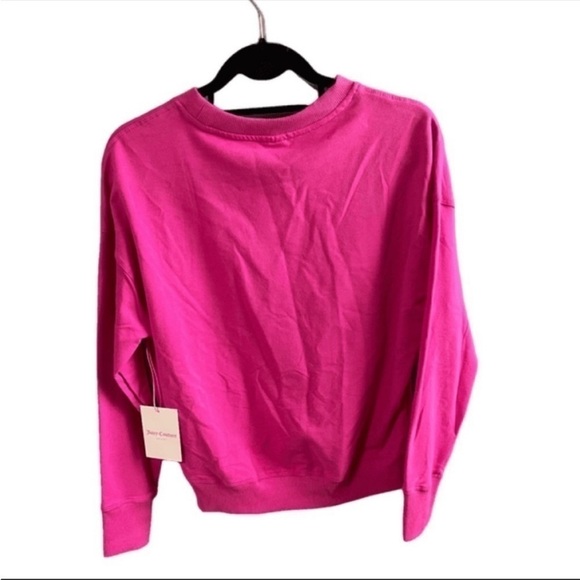 NWT Juicy Couture Sport graphic long sleeves pink crewneck sweatshirt. Small. - Picture 2 of 6